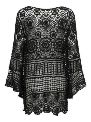 FLORENCE-CROCHET-KAFTAN-DRESS-only-zwart