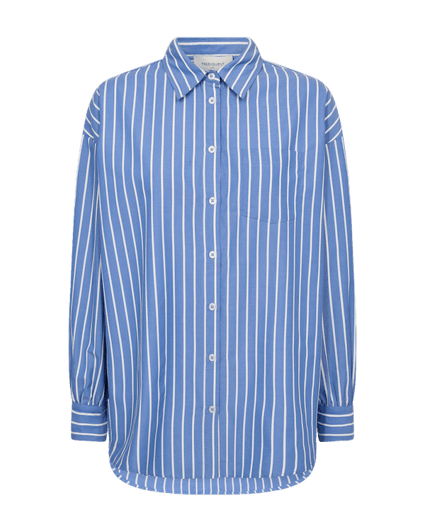 Freequent - Zappa blouse stripe - ulcramarine