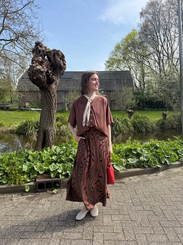 Peppercorn - Ozzy maxi skirt - brown print