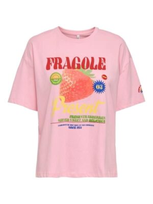 ONLY - Bolette tee - romance rose/fragole