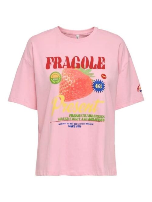 ONLY - Bolette tee - romance rose/fragole