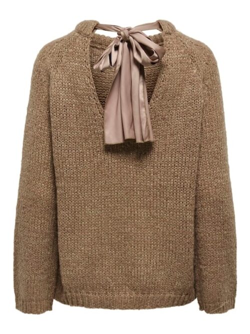 Knit;Pullover ONLY - Shine glitter - cocoa