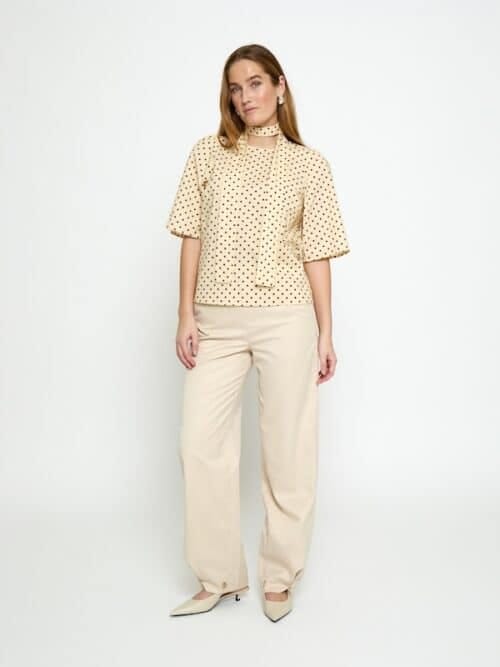 PC9222 - PCTyrell Wide Sleeve Blouse - 9097P Dot Print - Extra 4 Peppercorn - Tyrell wide blouse - dot print