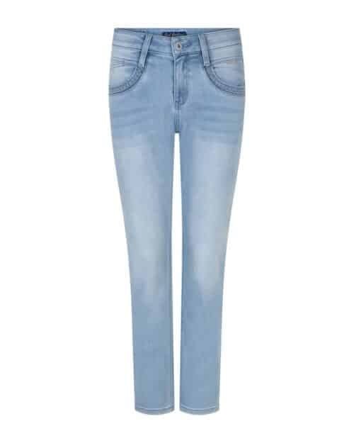 Red Button - Sissy embroid jeans - Bleach