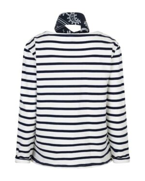 Red Button - Terry stripe & scarf - dark blue