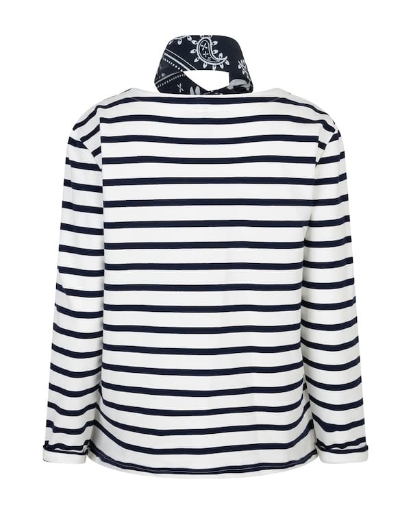 Red Button - Terry stripe & scarf - dark blue