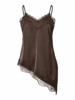 YAS - Eveline lace strap - chocolate brown