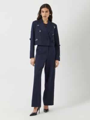 YAS - Midnight pant - navy pak blazer