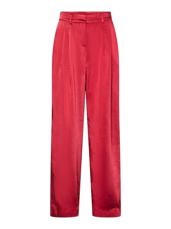 YAS - Vima satin pants - Jester red