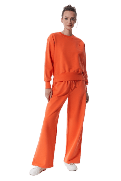 lea pants orange coj denim