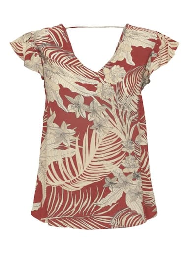 palina vneck top apple